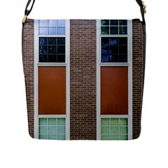 Pattern Symmetry Line Windows Flap Messenger Bag (l)  by Nexatart