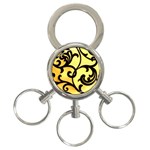 Texture Pattern Beautiful Bright 3-Ring Key Chains Front