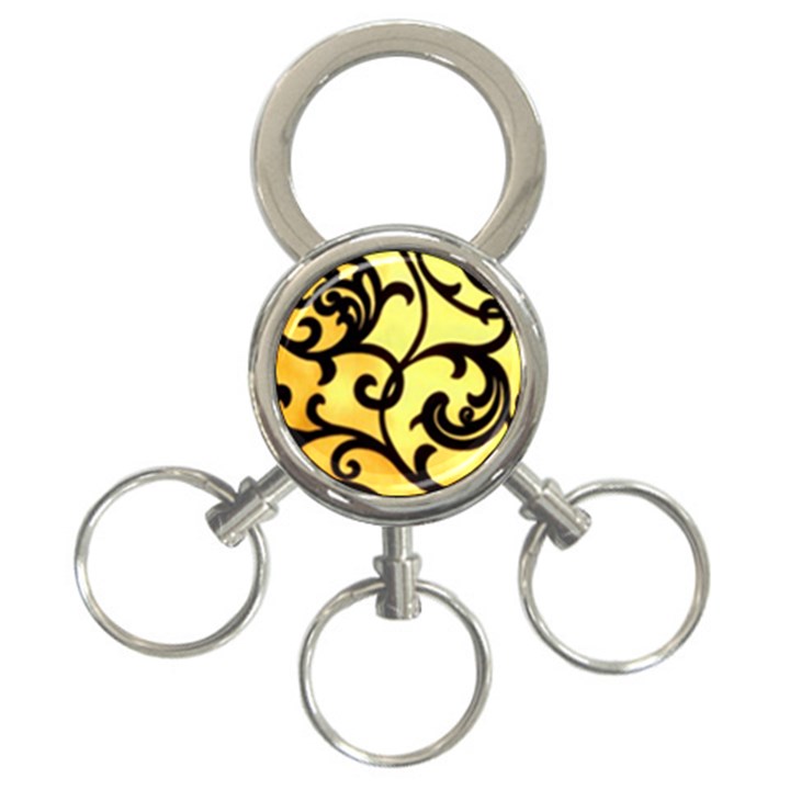 Texture Pattern Beautiful Bright 3-Ring Key Chains