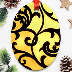 Texture Pattern Beautiful Bright Oval Ornament (two Sides) by Nexatart