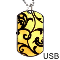 Texture Pattern Beautiful Bright Dog Tag Usb Flash (two Sides) by Nexatart