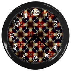 Kaleidoscope Image Background Wall Clocks (black) by Nexatart