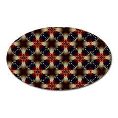 Kaleidoscope Image Background Oval Magnet by Nexatart