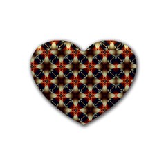 Kaleidoscope Image Background Rubber Coaster (heart)  by Nexatart