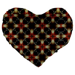 Kaleidoscope Image Background Large 19  Premium Heart Shape Cushions by Nexatart