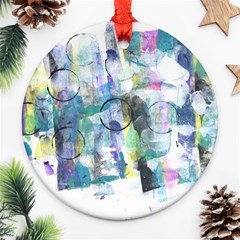 Background Color Circle Pattern Ornament (round) by Nexatart