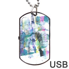 Background Color Circle Pattern Dog Tag Usb Flash (two Sides) by Nexatart