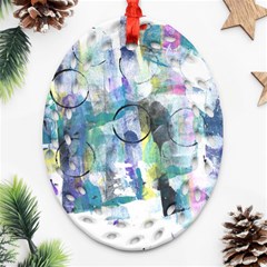 Background Color Circle Pattern Ornament (oval Filigree) by Nexatart