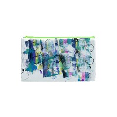 Background Color Circle Pattern Cosmetic Bag (xs) by Nexatart