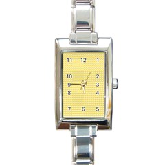 Pattern Yellow Heart Heart Pattern Rectangle Italian Charm Watch