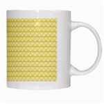 Pattern Yellow Heart Heart Pattern White Mugs Right