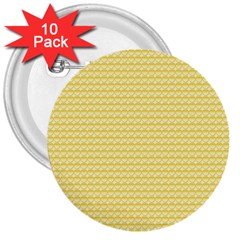 Pattern Yellow Heart Heart Pattern 3  Buttons (10 pack) 