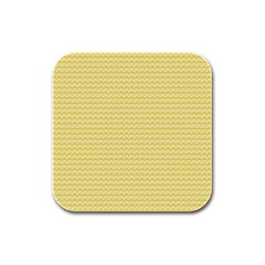 Pattern Yellow Heart Heart Pattern Rubber Square Coaster (4 Pack)  by Nexatart