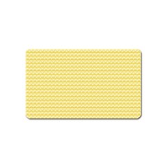 Pattern Yellow Heart Heart Pattern Magnet (Name Card)