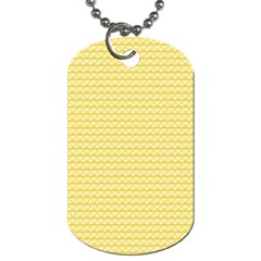 Pattern Yellow Heart Heart Pattern Dog Tag (One Side)