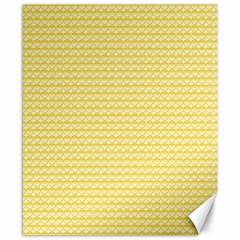 Pattern Yellow Heart Heart Pattern Canvas 8  x 10 