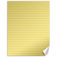 Pattern Yellow Heart Heart Pattern Canvas 12  x 16  