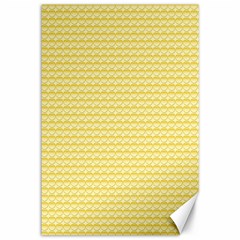 Pattern Yellow Heart Heart Pattern Canvas 12  x 18  