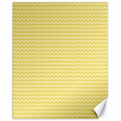 Pattern Yellow Heart Heart Pattern Canvas 16  x 20  