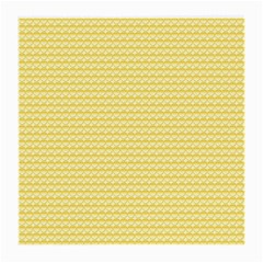 Pattern Yellow Heart Heart Pattern Medium Glasses Cloth (2-side) by Nexatart