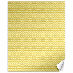 Pattern Yellow Heart Heart Pattern Canvas 11  x 14  