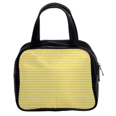 Pattern Yellow Heart Heart Pattern Classic Handbags (2 Sides)