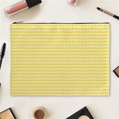 Pattern Yellow Heart Heart Pattern Cosmetic Bag (XL)