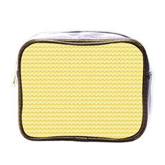 Pattern Yellow Heart Heart Pattern Mini Toiletries Bags