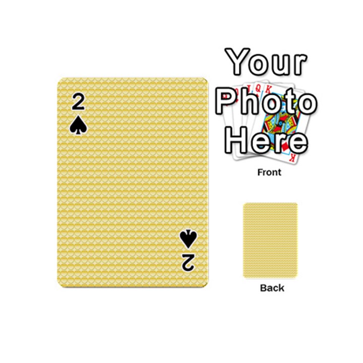 Pattern Yellow Heart Heart Pattern Playing Cards 54 (Mini) 