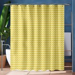 Pattern Yellow Heart Heart Pattern Shower Curtain 60  x 72  (Medium)  60 x72  Curtain