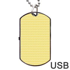 Pattern Yellow Heart Heart Pattern Dog Tag USB Flash (Two Sides)