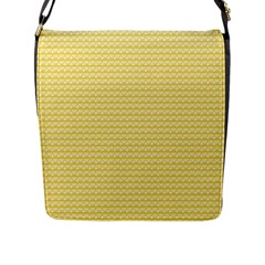 Pattern Yellow Heart Heart Pattern Flap Messenger Bag (L) 