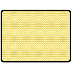 Pattern Yellow Heart Heart Pattern Double Sided Fleece Blanket (Large) 