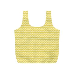 Pattern Yellow Heart Heart Pattern Full Print Recycle Bags (s)  by Nexatart