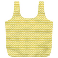 Pattern Yellow Heart Heart Pattern Full Print Recycle Bags (l)  by Nexatart