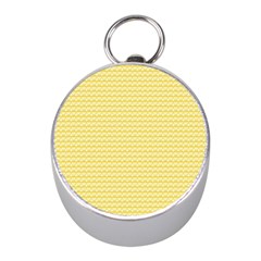 Pattern Yellow Heart Heart Pattern Mini Silver Compasses by Nexatart