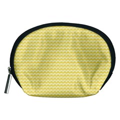 Pattern Yellow Heart Heart Pattern Accessory Pouches (Medium) 