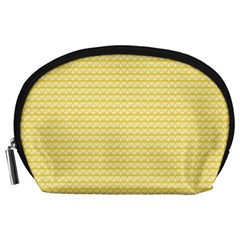 Pattern Yellow Heart Heart Pattern Accessory Pouches (Large) 