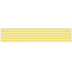 Pattern Yellow Heart Heart Pattern Flano Scarf (Large)