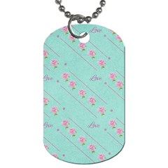 Flower Pink Love Background Texture Dog Tag (two Sides) by Nexatart