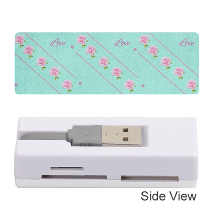 Flower Pink Love Background Texture Memory Card Reader (Stick) 