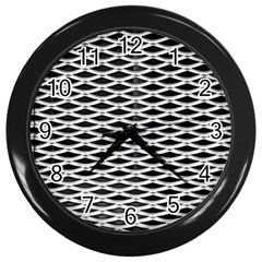 Expanded Metal Facade Background Wall Clocks (black) by Nexatart