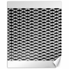 Expanded Metal Facade Background Canvas 11  X 14   by Nexatart