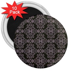 Line Geometry Pattern Geometric 3  Magnets (10 Pack)  by Nexatart