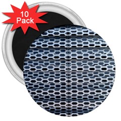 Texture Pattern Metal 3  Magnets (10 Pack)  by Nexatart