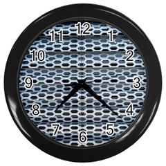 Texture Pattern Metal Wall Clocks (black) by Nexatart