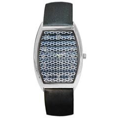 Texture Pattern Metal Barrel Style Metal Watch by Nexatart