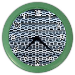 Texture Pattern Metal Color Wall Clocks by Nexatart