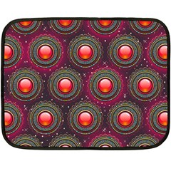 Abstract Circle Gem Pattern Fleece Blanket (mini) by Nexatart