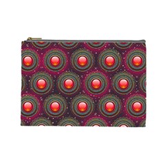 Abstract Circle Gem Pattern Cosmetic Bag (large)  by Nexatart